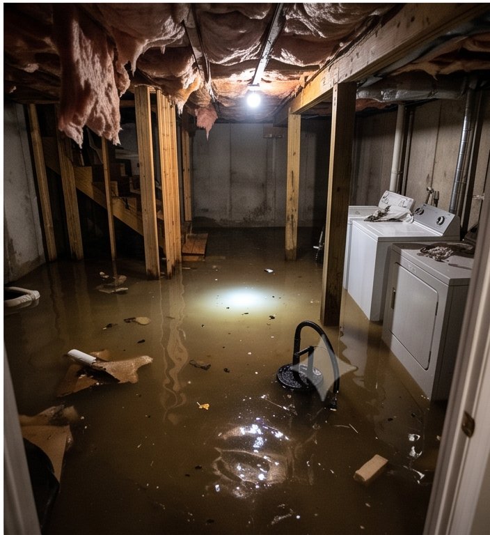 Crawlspace and basement water damage near Gillsville Georgia