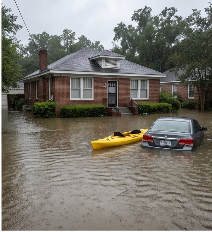 Neighborhood flooding and storm water damage in Gainesville Georgia