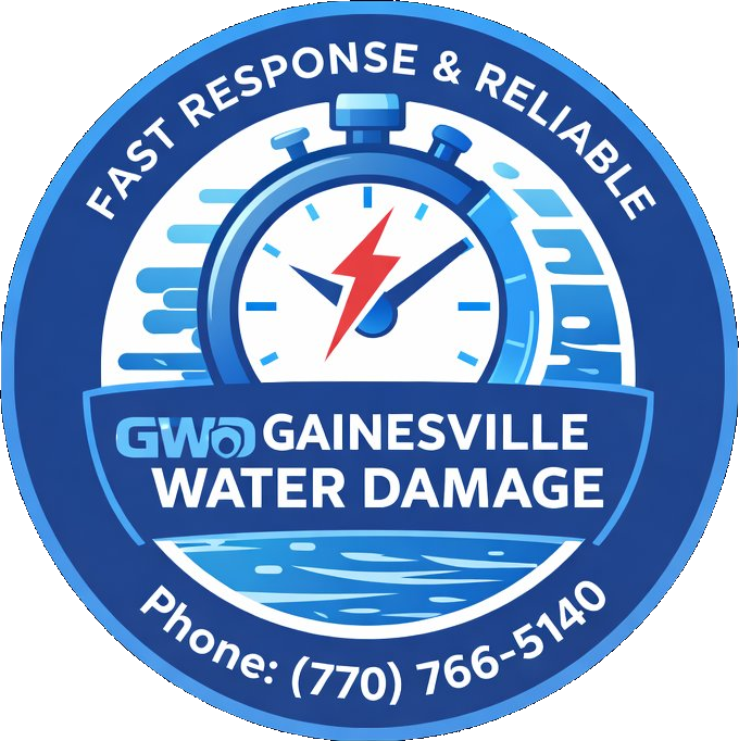 Gainesville Water Damage fast response and reliable service badge
